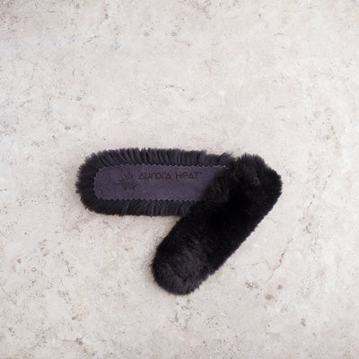 Chauffe-pouce canadien noir en fourrure naturelle réutilisable